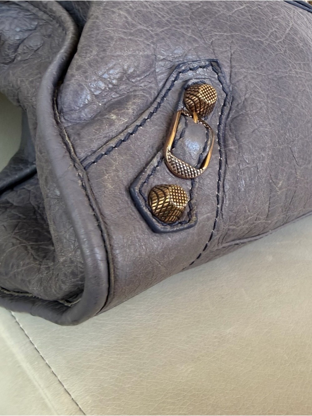 Authentic Balenciaga City Bag Vintage Purple Leather - Picture 7 of 9